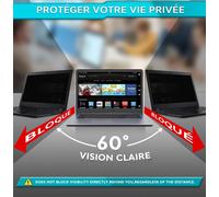 CAUC-Filtre de Confidentialité 16 Pouces 16:10 pour PC Portable - Protecteur d'Écran Anti-Regard/Pare-vue Latéral, Compatible Dell XPS, HP EliteBook, Lenovo Thinkpad