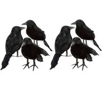 Cauc-Non-Brand Lot De 6x Oiseau Corbeau Plume Accessoire De Halloween Décoration De Fête