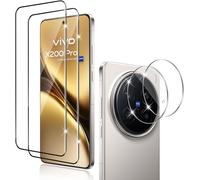 Cauc-Pour Vivo X200 Pro Verre Trempé + Caméra Arrière Protecteur,2+2 Pièces 9h Dureté Aux Rayures Résistant Verre Trempé Membrane, Protection Décran Caméra Film