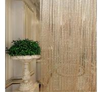 Cauc-Séparateur Porte Fils Dorés Gouttes De Rosée Et Panneau Rideau De Fenêtre 90x200 Cm Décoration De Période De Fêtes