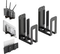 CAUC-Support Mural pour Ordinateur Portable - Support Universel Dual¿Layer pour 2 Appareils ¿38mm - Étagère Murale en Métal Universelle pour Laptop, Tablette, Clavier, E¿Reader, Box TV, Routeur