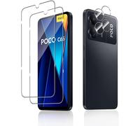 CAUC-Verre Tremp¿¿ pour Xiaomi Poco C65/Xiaomi Redmi 13C 4G + Cam¿¿ra Arri¿¿re Protecteur [2+2 Pi¿¿ces], [9H Duret¿¿] Anti-Rayures, HD Ultra R¿¿sistant Film Protection ¿¿cran Vitre Tremp¿¿-Transparen
