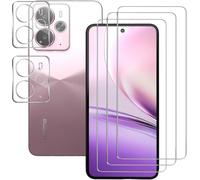 Cauc-Verre Trempé Compatible Avec Realme 14 5g / Realme 14t Protection Écran 3 Pièces Et 2 Pièces Caméra Arrière Protecteur, 9h Dureté Anti Rayures Hd Protecteur D'écran