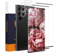 CAUC-Verre trempé pour Samsung Galaxy S23 Ultra 5G, Dureté 9H Anti Rayures, Bubble Free, Haute Sensibilité, 2+2 Pièce 3D Full Cover HD Claire S23 Ultra Vitre Protection +Caméra Protection écran