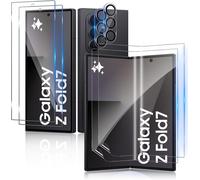 CAUC-Verre Trempé pour Samsung Galaxy Z Fold 7, 2pcs Avant Protection Écran+2pcs À l'intérieur Films de Protection en TPU Flexible + 2pcs Camér