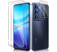 CAUC-Verre Trempé pour Vivo V40 SE 5G / Vivo V30 Lite 4G avec Caméra Arrière Protecteur [2+2 Pièces], Dureté 9H [Sans Bulles] [Ultra HD] Ultra Résistant Film Vitre Trempé Protection écran