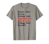Cauchemars À propos du débogage du code Meme T-Shirt