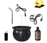 Caudron Halloween Decor - Affichage De Pot De Potion Spooky, Diffuseur De Fumée Avec Bouteilles Flottantes | Assaissement Festif Pour La Cuisine Intérieure, Pièce Maîtresse De Table Hantée Pour Le Thè