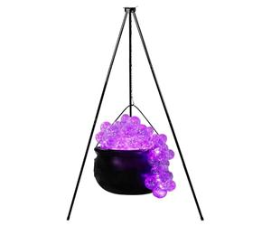 Caudrons Cauldron - Caudire De Bouilloire De Sorcière | hall0ween Candy Kettle | Décor Vintage Éclairer Les Sorcières Bol Noir De Chaudron, Décorations De Chaudron Festifs Trépied Pour Les Évén