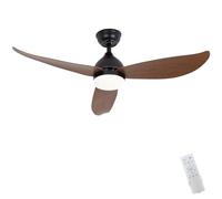 Caufloce LED Ventilateur Plafond Avec Lumiere Smart, Moderne Réversible Lustre Ventilateur De Plafond Et Télécommande Silencieux Grande DC Plafonnier Avec Ventilateur Chambre 3 Pales Pour Salon-90cm