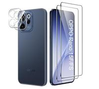 CAUHENYEE 2+2 Verre Trempé pour OPPO Reno 15 F/Fs, 2 pièces Film de Protection en Verre Trempé + 2 pièces Caméra Protection, HD film de Protection écran en verre de dureté 9H