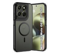 CAUHENYEE Coque pour Motorola Moto G67 / G77 / G87 5G avec Aimant Intégré, Protection Anti-Choc et Anti-Rayure, Design Antidérapant - Housse Magnétique pour Motorola G77 / G87 5G - Noir