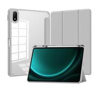 CAUHENYEE Coque pour Oneplus Pad 3, [Triple Protection] Antichoc, Fermeture magnétique, Dos Transparent - Étui de Protection Fin avec Fonction Veille et Support Pliable - Gris