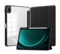 CAUHENYEE Coque pour Oneplus Pad 3, [Triple Protection] Antichoc, Fermeture magnétique, Dos Transparent - Étui de Protection Fin avec Fonction Veille et Support Pliable - Noir