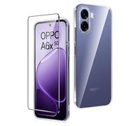 CAUHENYEE Coque Transparente pour Oppo A6x / A6k / A6t 5G/4G, avec 1 Protection d'écran en Verre Trempé, Coque Fine et Douce en TPU Transparent, Anti-Rayures, Antichoc