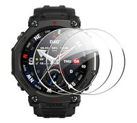 CAUHENYEE Film de Protection pour Amazfit T-Rex 3 Pro 48mm Verre Trempé, Pack de 3 Films de Protection en Verre HD Clear Screen Protector, Anti-Rayures