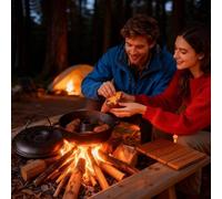 Cauldron Pot for Cooking - Non-Stick Cast Iron Cookware with Handle, Camp Dutch Oven with Lid | Durable Pot for Frying, Roasting, Stewing, Grilling, Baking | Ideal for Home, Camping, Outdoor Cooking,