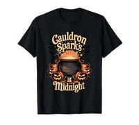 Cauldron Sparks at Midnight Funny Magic Halloween T-Shirt