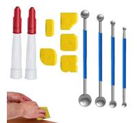 Caulk Remover Tools - Multipurpose Silicone Scraper Set, Mullti Angle Trowel for Glue and Sealant | Multifunctional Portable Bathroom Wall Glass Cleaning Accessory Kit for Home Repair