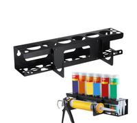 Caulk Tube Holder, Wall Mount Rack, Hand Tool Organizer, Heavy Duty Construction with Secure Slots, Efficient Storage Solution for Contractors Renovators Maintenance Workers