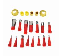 Caulking Nozzle Applicator Set | 16 Stainless Steel Nozzles & 6 Bases for Smooth Sealing | Caulk Finisher Tool for Bathroom/Kitchen/Window Frames | Reusable Home Repair Kit