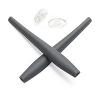 Caulo Lot de 1 paire de chaussettes et plaquettes de nez de rechange compatibles avec Oakley Crosshair 2.0 OO4044 - Monture de lunettes de soleil en verre (noir avec plaquettes de nez transparentes)