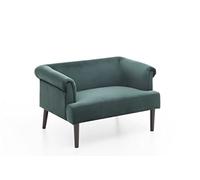 Causeuses Charlie de la Collection Atlantic Home, en Bois Massif, Vert, 118/85/88 cm