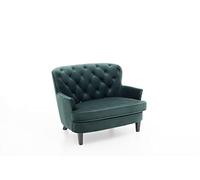 Causeuses Leo de la Collection Atlantic Home, Bois Massif, 02 Vert, Fauteuil XXL