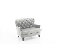 Causeuses Leo de la Collection Atlantic Home, Bois Massif, 03 Gray, Fauteuil XXL