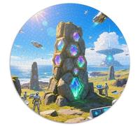 Causeway du géant 1000 Pièces Puzzles Classiques Puzzles Ronds pour Adultes Et Enfants Encastrement Parfait Jeu D'Intelligence De l'art De La DécoRat ION Moderne 1000pcs (67.5x67.5cm)