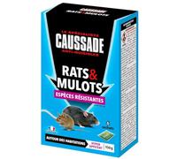 CAUSSADE Anti-Rats & Mulots - 6 Sachets Céréales - 150g