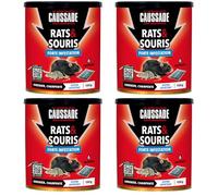 Caussade Anti Rats & Souris - Efficacité Radicale - Lieux secs - 6 Sachets céréales - Prêt à l'emploi - Une Ingestion Suffit - 150g CARSC150N (600g)