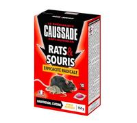 Caussade Anti Rats & Souris - Efficacité Radicale - Lieux Secs & Humides - 40 Sachets Pâtes - Prêt à l'emploi - Une Ingestion Suffit - 4x150g CARSPTDF150NX4