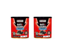 CAUSSADE Anti Rats & Souris - Forte Infestation - Lieux secs & humides - 20 Sachets pâtes - Prêt à l'emploi - 300g - CARSPT150NX2