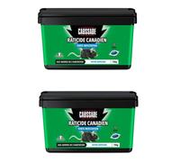 CAUSSADE Lot de 2 boîtes Raticide Canadien - Fortes Infestations - 2x72 pâtes - Lieux Secs & Humides - Hyper Appètent CARPT720X2