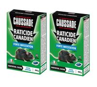 CAUSSADE Lot de 2 Raticides Canadien - 2x40 Pièces - Forte Infestation - Prêt à l'Emploi CARPT400X2