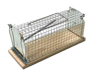 CAUSSADE Nasse à Rats - Piège à Rats - Cage pour capturer Rats - Socle Bois certifié FSC - Réutilisable - Intérieur & Extérieur CARNASSBN
