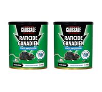 CAUSSADE Raticide Canadien - 24 Blocs Pâtes Flocoumafen - 600g | Anti-Rats - Efficacité Radicale - Tous lieux - Prêt à l'Emploi - Une Ingestion Suffit - CARPT300X2