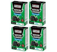 CAUSSADE Raticide Canadien - Anti Rats - Efficacité Radicale - Lieux très humides - 60 Appâts Blocs Fluorescents - 1200g
