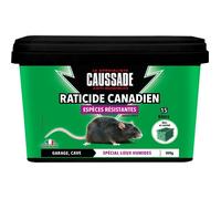 CAUSSADE Raticide Canadien Anti-Rats & Souris - 15 Appâts Blocs - 300g - Efficacité Radicale - Lieux Très Humides - CARBL300N