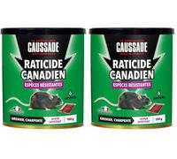 Caussade Raticide Canadien - Espèces résistantes, Boite de 150grs (6 x 25grs) (Lot de 2)