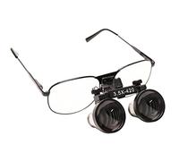 CAUSSO Loupes Dentaires Loupes Binoculaires, 3.5X - 420mm Lunettes Optiques avec Fermoir Pince Dentiste Loupes Dentaires, pour Chirurgie Dentaire Médecin Opération