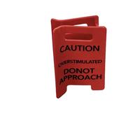 Caution Barrette à cheveux surstimulée pour femme, rouge, L | Barrettes au design unique pour cheveux - Ajoute du plaisir à votre tenue pour un confort quotidien lors d'une fête