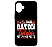 Caution Baton Twirler Flying Objects Coque pour iPhone 16 Plus