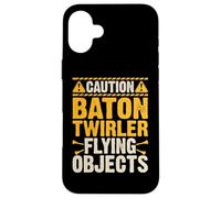 Caution Baton Twirler Flying Objects Coque pour iPhone 16 Plus