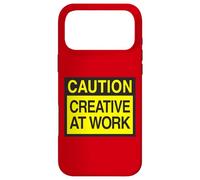 Caution Creative at Work - Funny Artist Design Coque pour iPhone 17 Pro Max