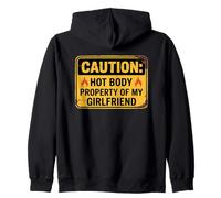 Caution Hot Body Property of My Girlfriend Sweat à Capuche