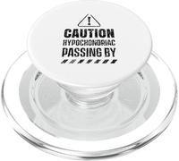 Caution Hypocondriaque Passant par Hypocondrie Sarcastique PopSockets PopGrip pour MagSafe