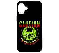 Caution I'm Radioactive Funny Cancer Warrior Chemo Radiation Coque pour iPhone 16 Plus