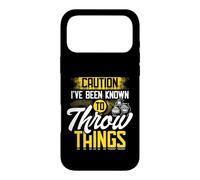 Caution I've Been Known to Throw Things Coque pour iPhone 17 Pro Max